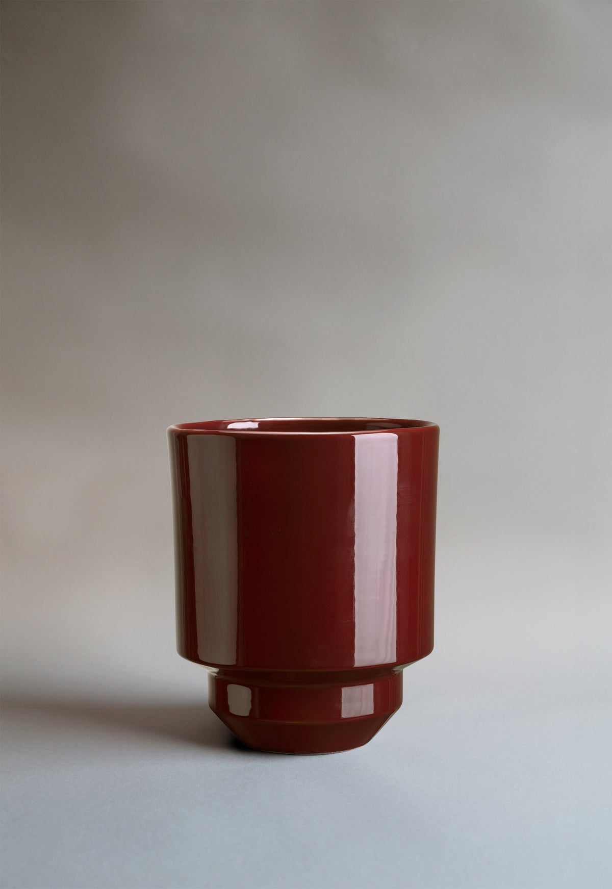 Hoff krukke, glaseret, Burgundy